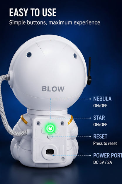 Astronaut LED Galaxy Projector for Bedroom